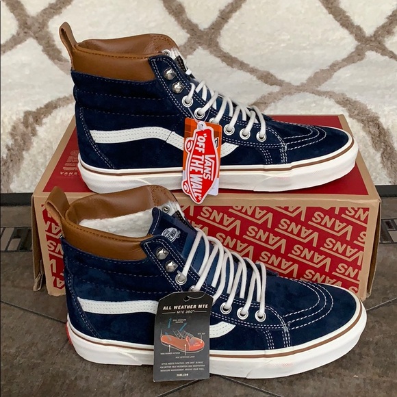 VANS SK8-Hi Mte Dress Blues/Marshmallow Men’s - Picture 3 of 16